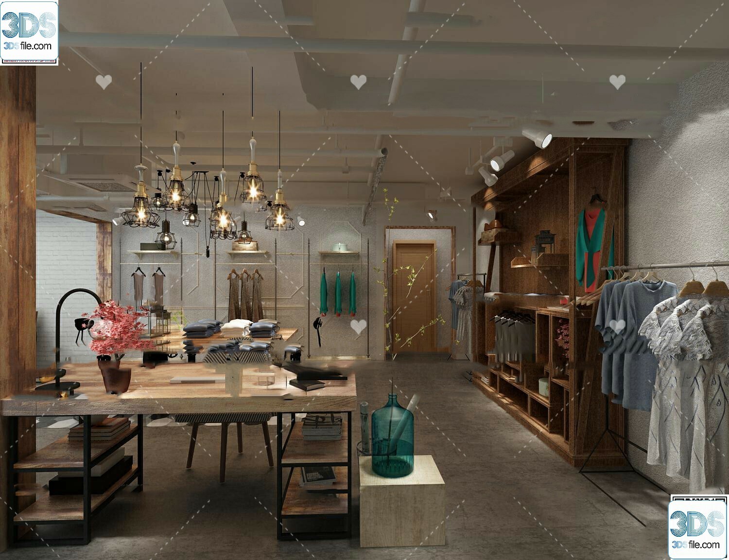62 Fashion Shop Design 3D Models vol.06 - Vray