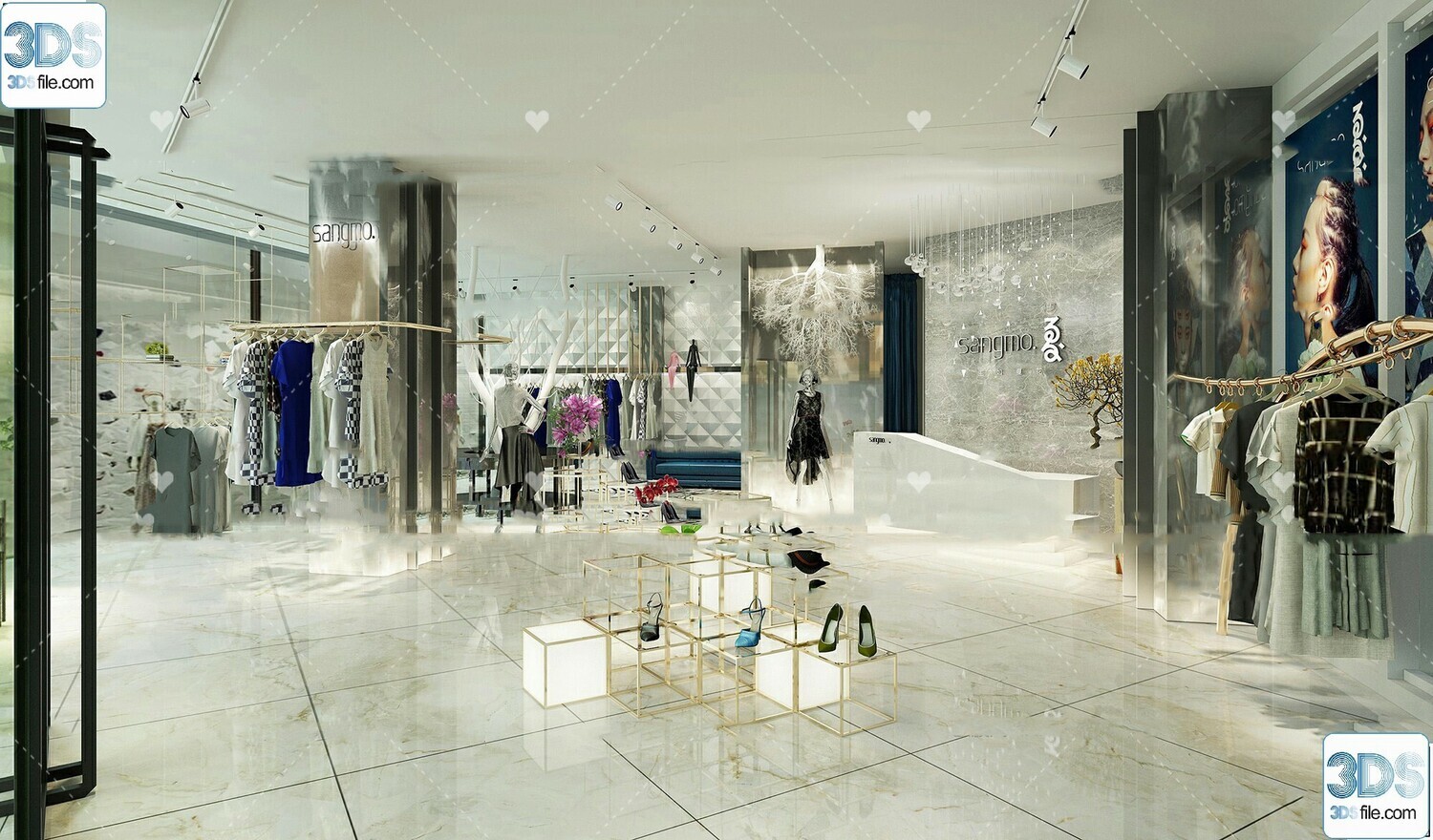 62 Fashion Shop Design 3D Models vol.06 - Vray