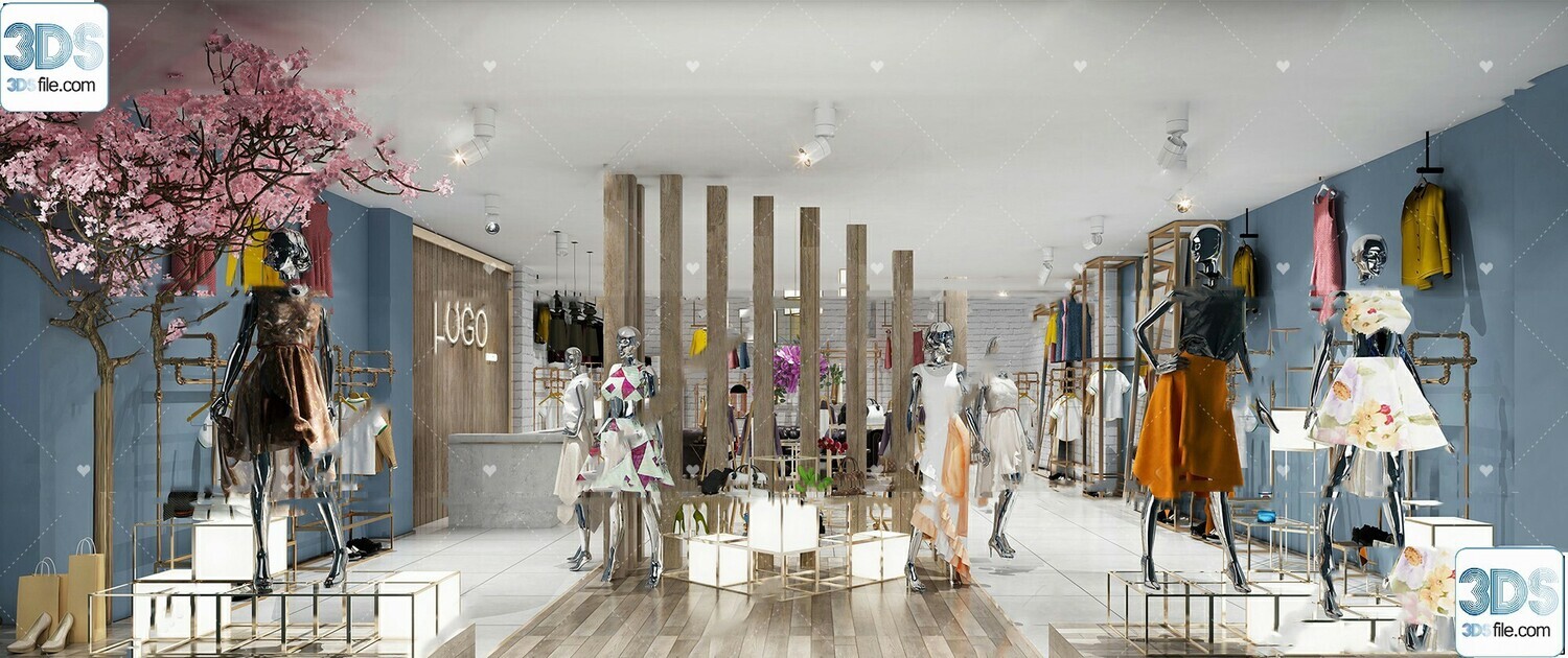 62 Fashion Shop Design 3D Models vol.06 - Vray