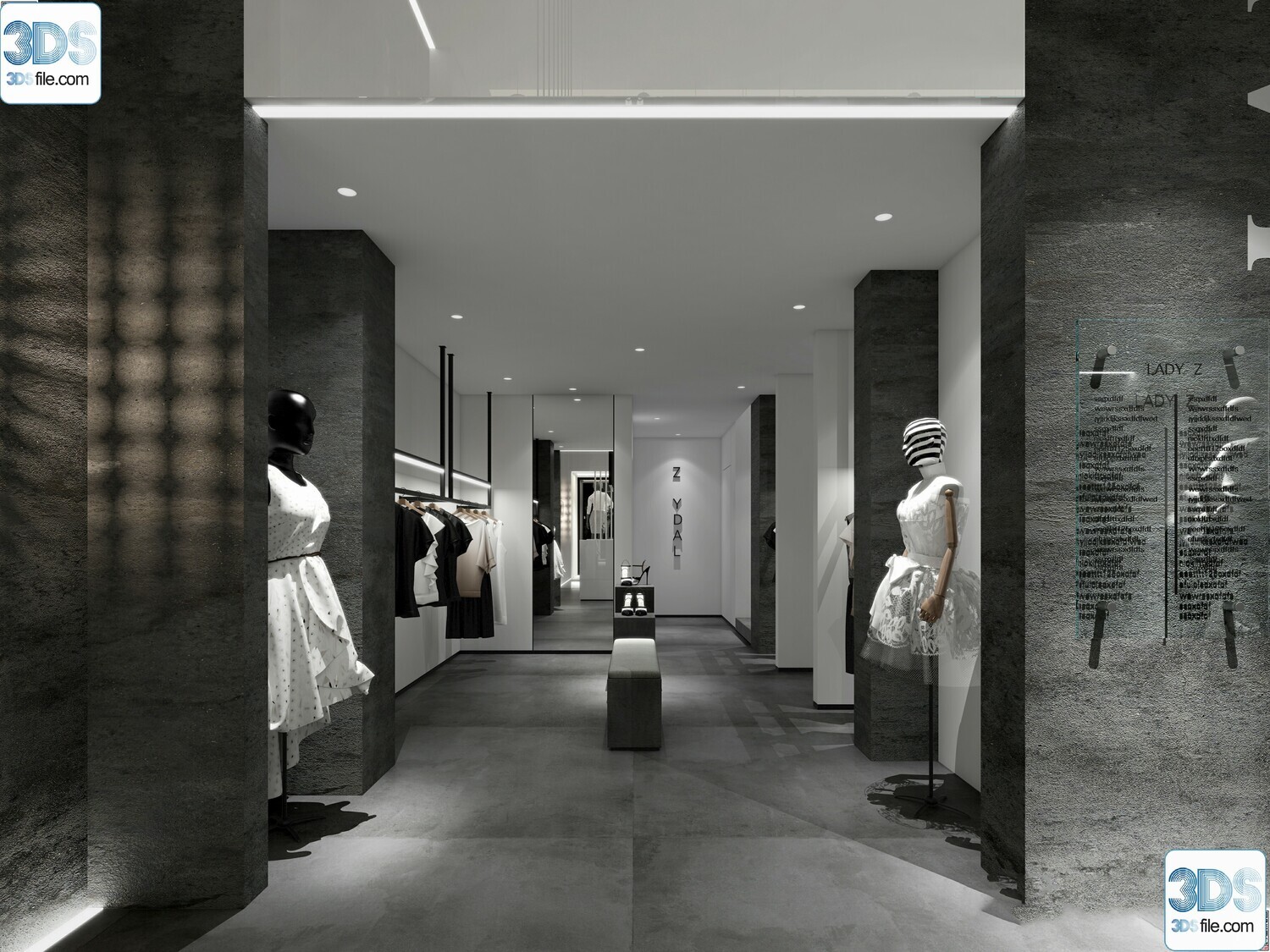62 Fashion Shop Design 3D Models vol.06 - Vray