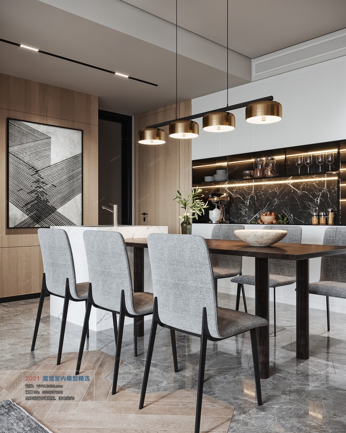 68 Dining Room 3D Models vol.10