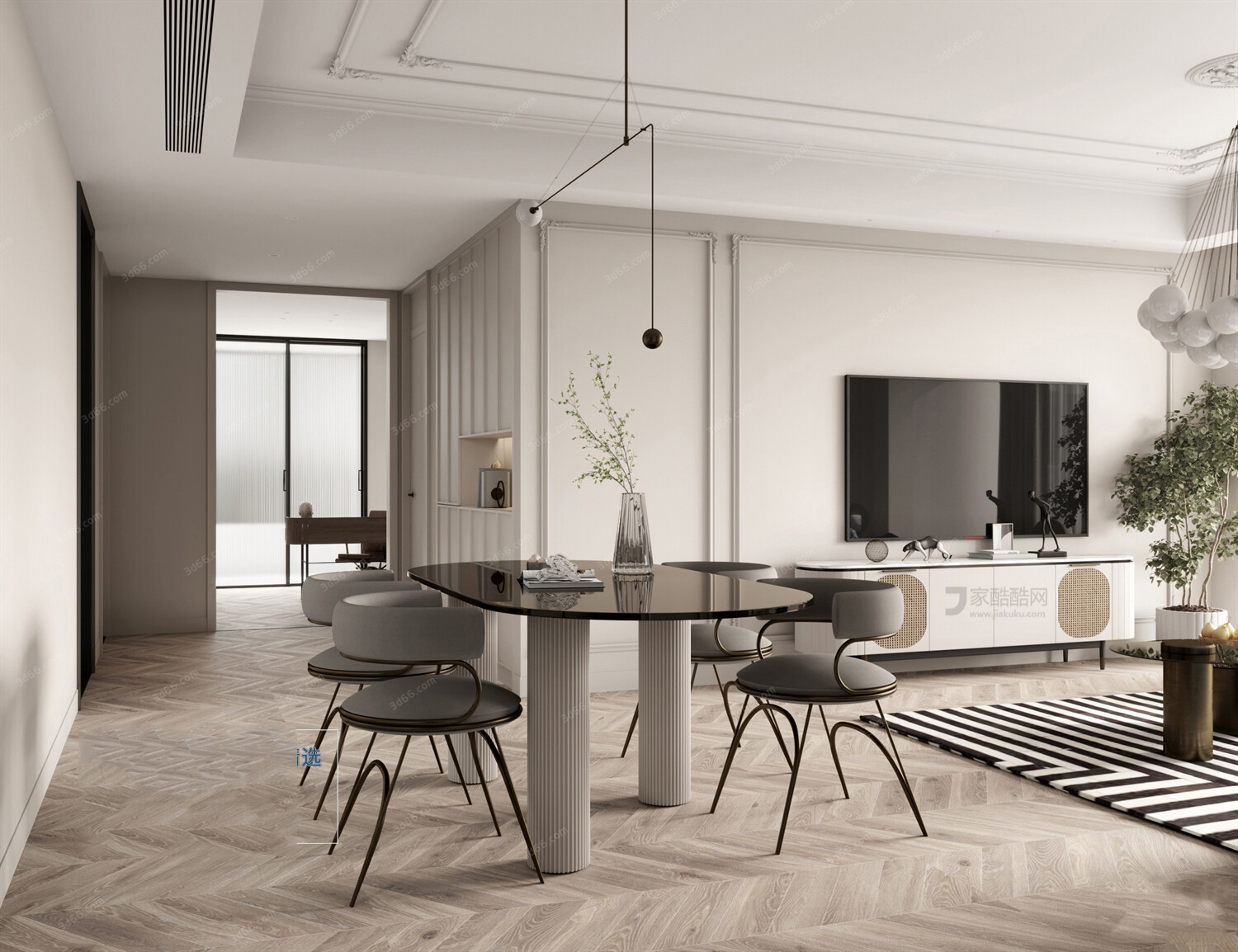 68 Dining Room 3D Models vol.10