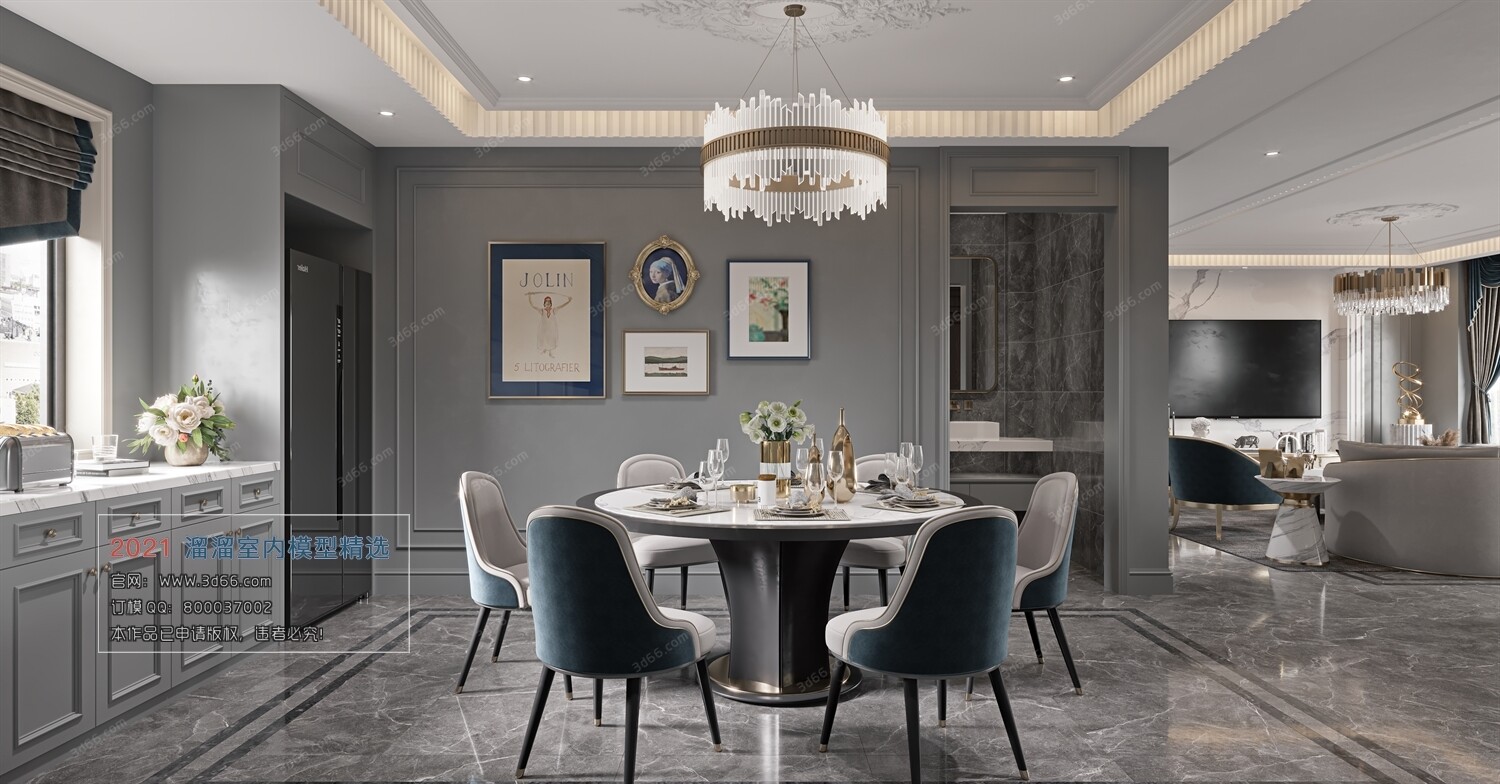 68 Dining Room 3D Models vol.10
