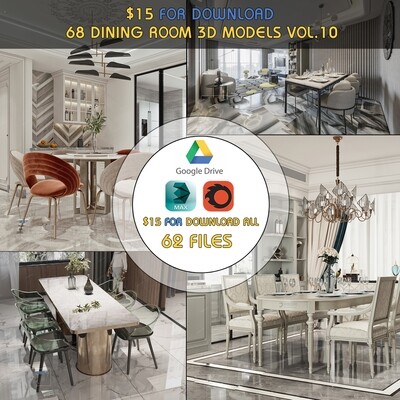 68 Dining Room 3D Models vol.10