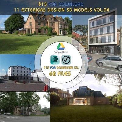 11 Exteriors Design 3d Models Vol.04