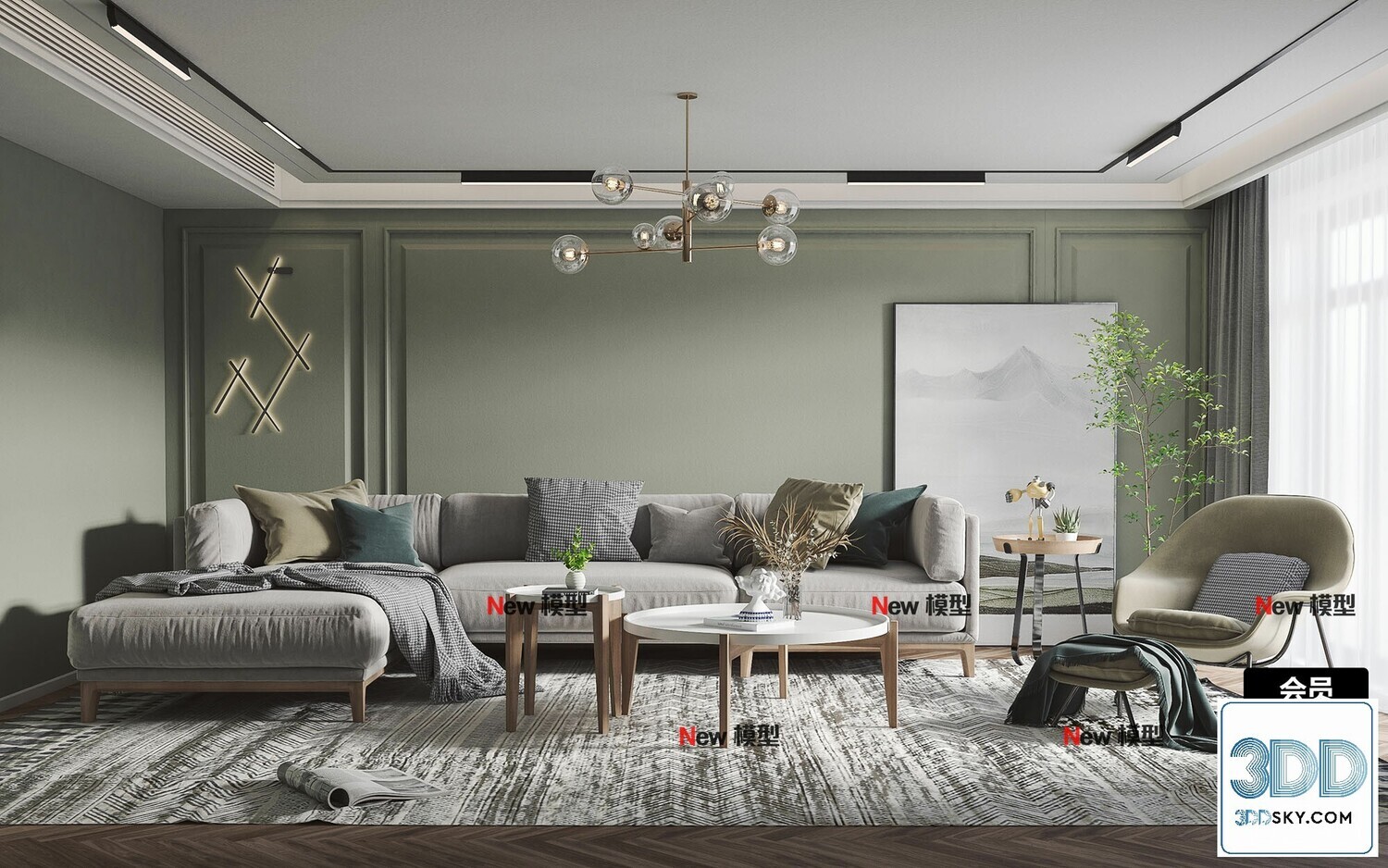 20 Living Room 3d Models Vol.25-Vray