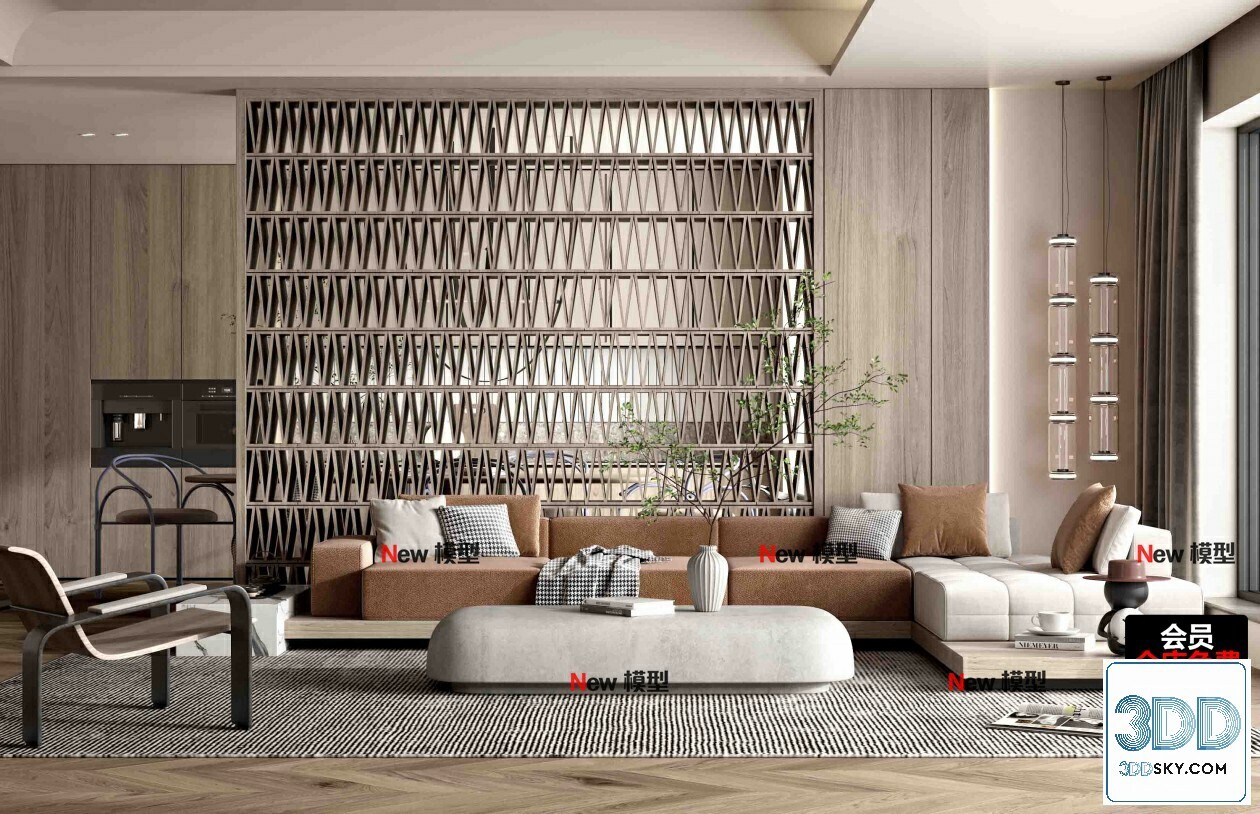 20 Living Room 3d Models Vol.25-Vray