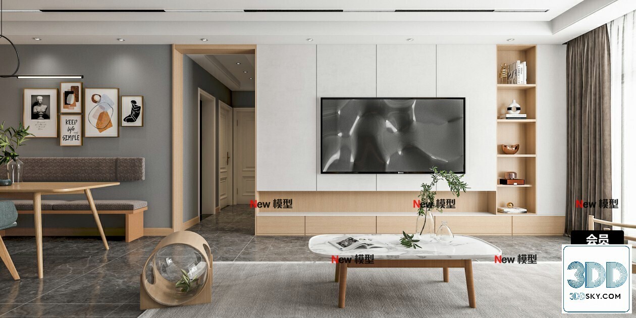 20 Living Room 3d Models Vol.25-Vray