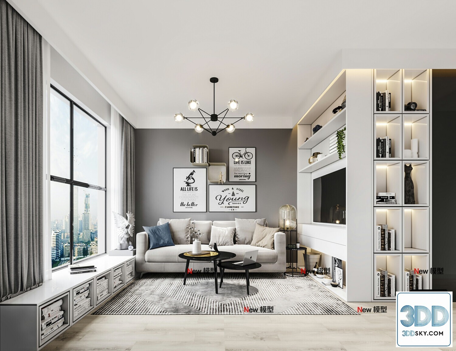20 Living Room 3d Models Vol.25-Vray