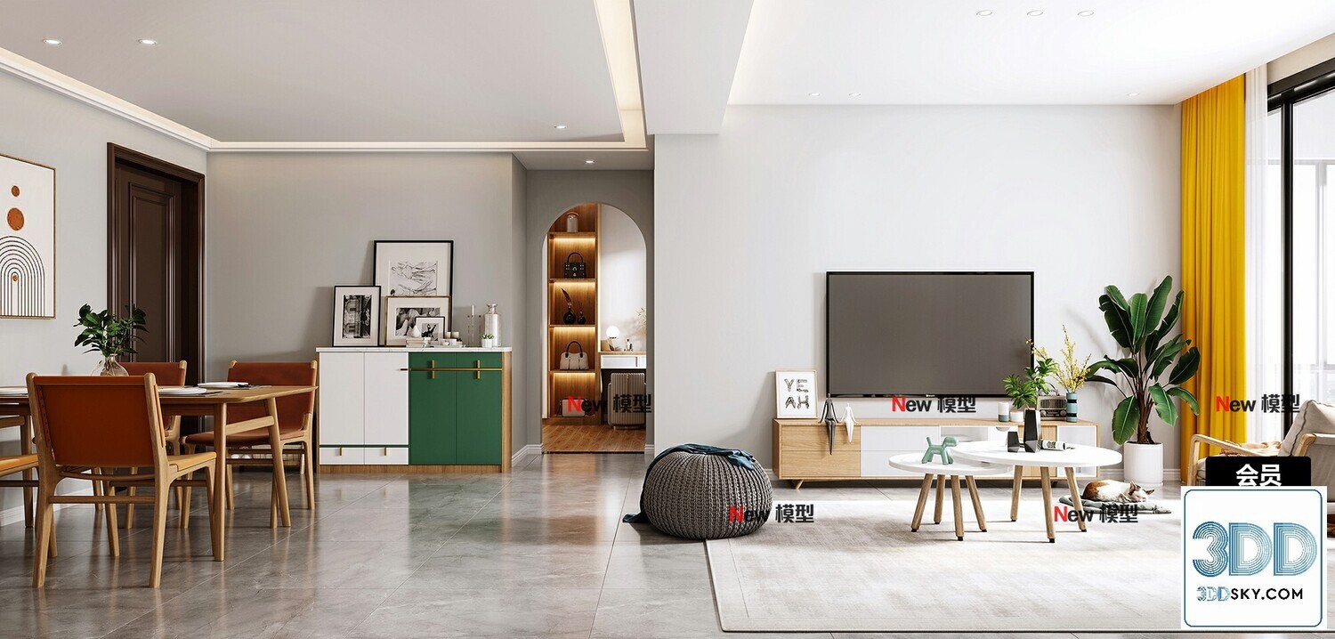20 Living Room 3d Models Vol.25-Vray