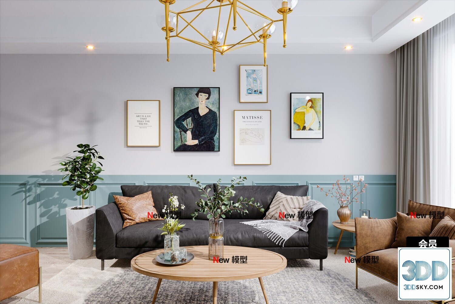 20 Living Room 3d Models Vol.25-Vray