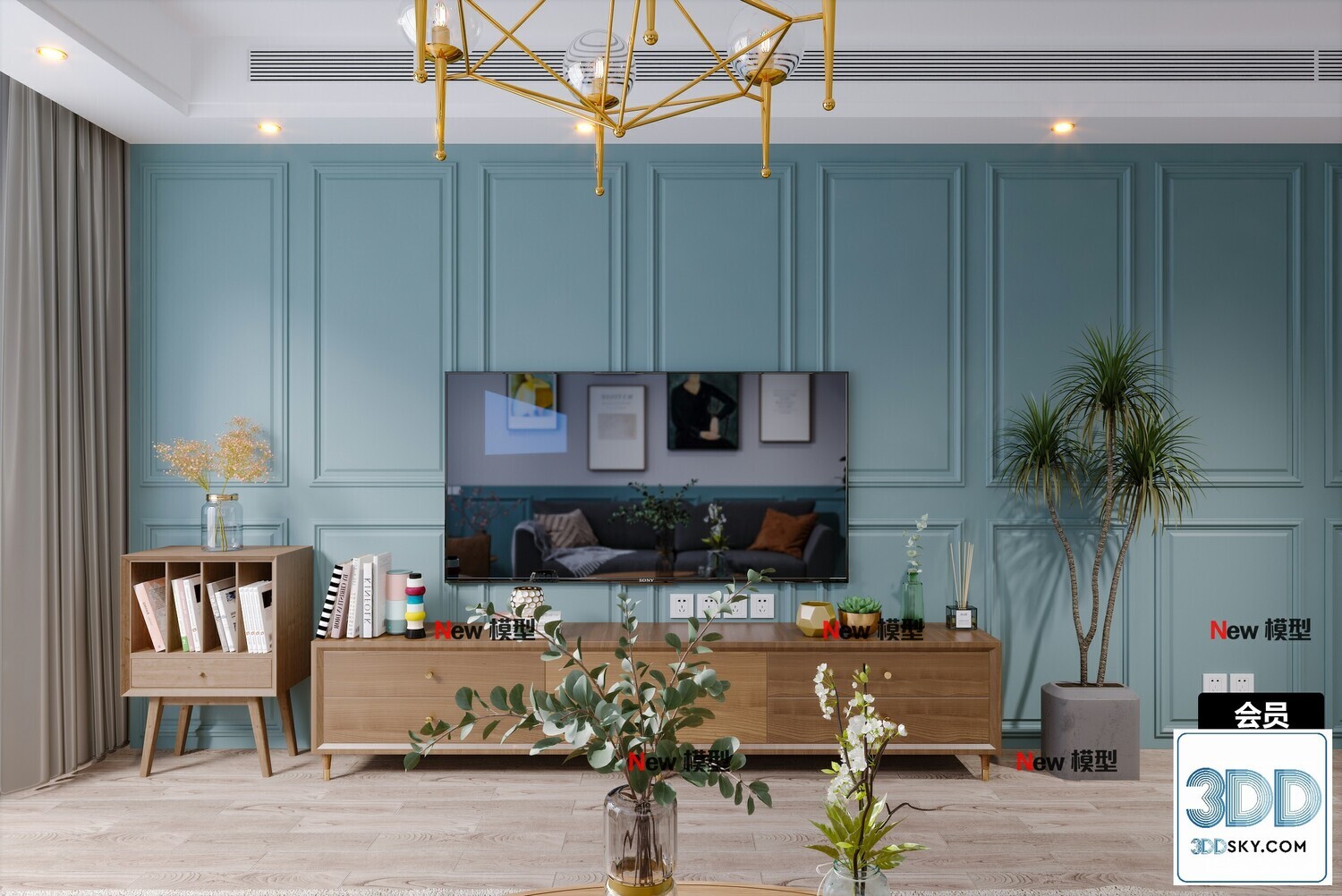 20 Living Room 3d Models Vol.25-Vray