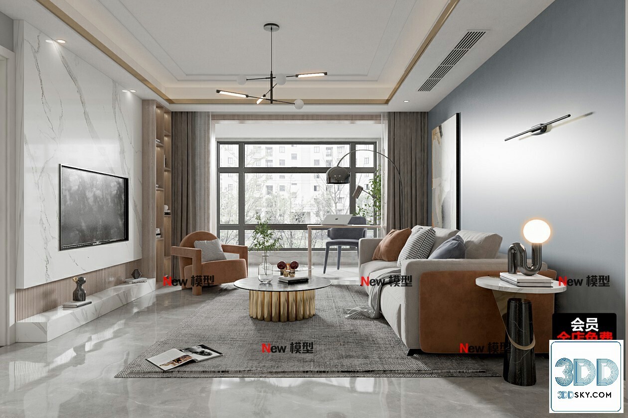 20 Living Room 3d Models Vol.25-Vray