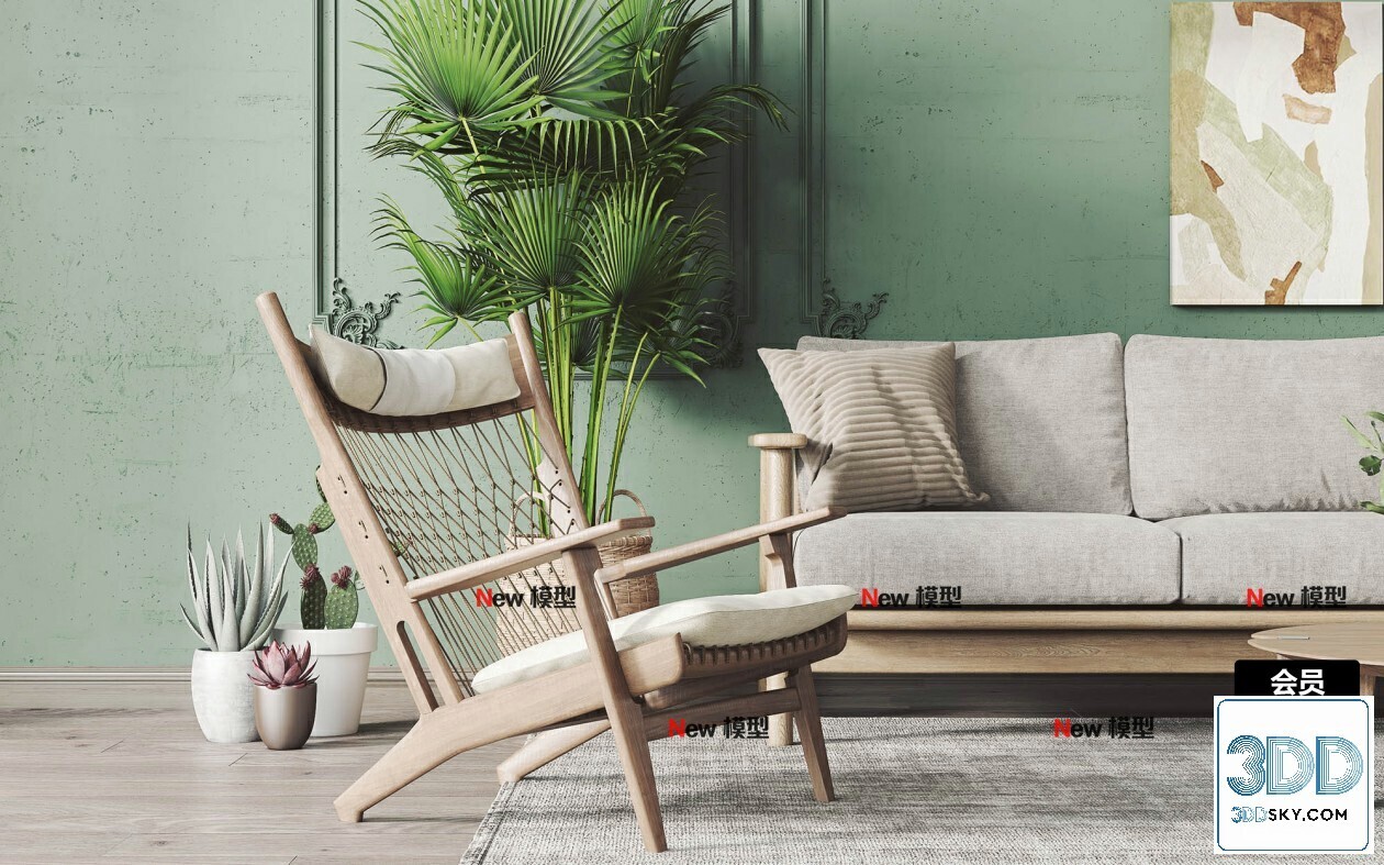 20 Living Room 3d Models Vol.25-Vray