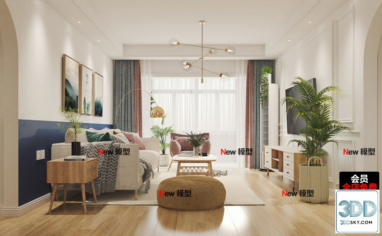 20 Living Room 3d Models Vol.25-Vray