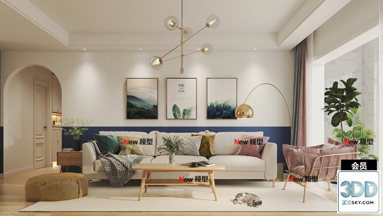 20 Living Room 3d Models Vol.25-Vray