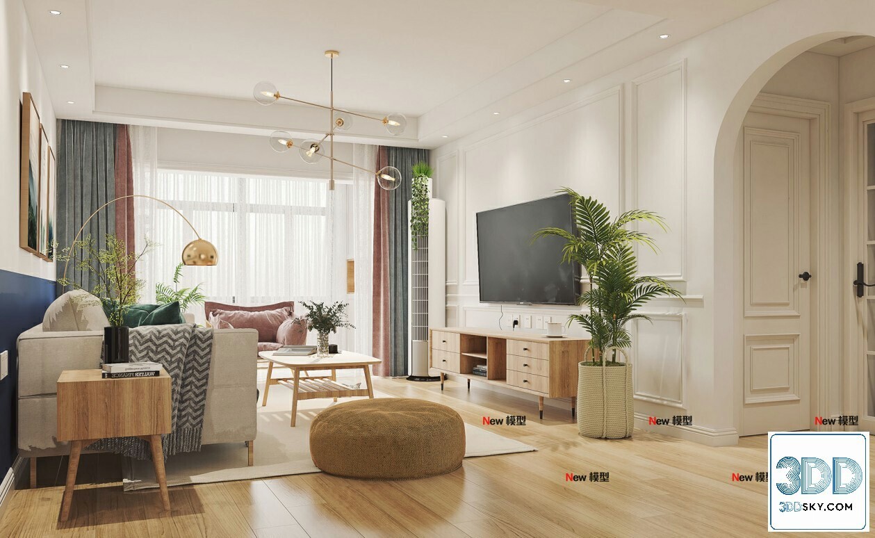 20 Living Room 3d Models Vol.25-Vray