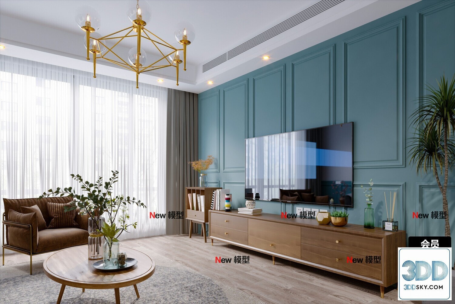 20 Living Room 3d Models Vol.25-Vray