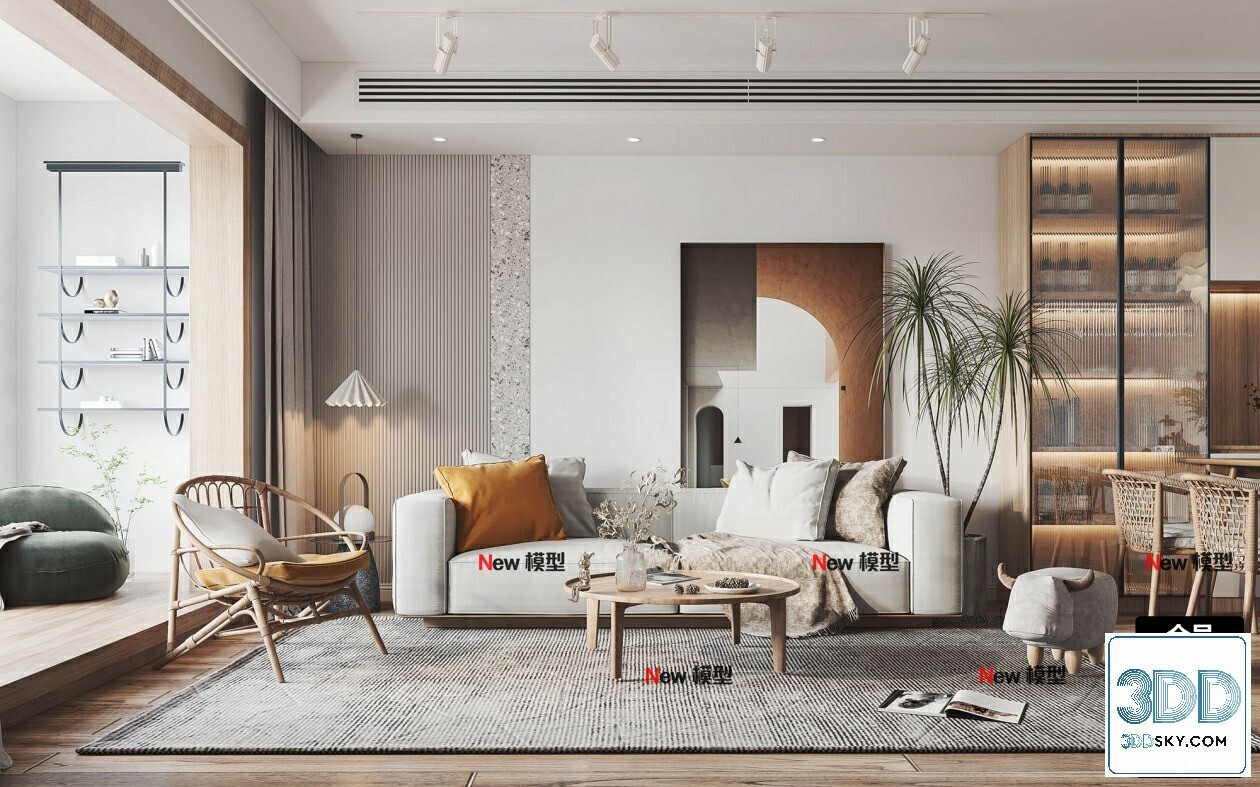 20 Living Room 3d Models Vol.25-Vray