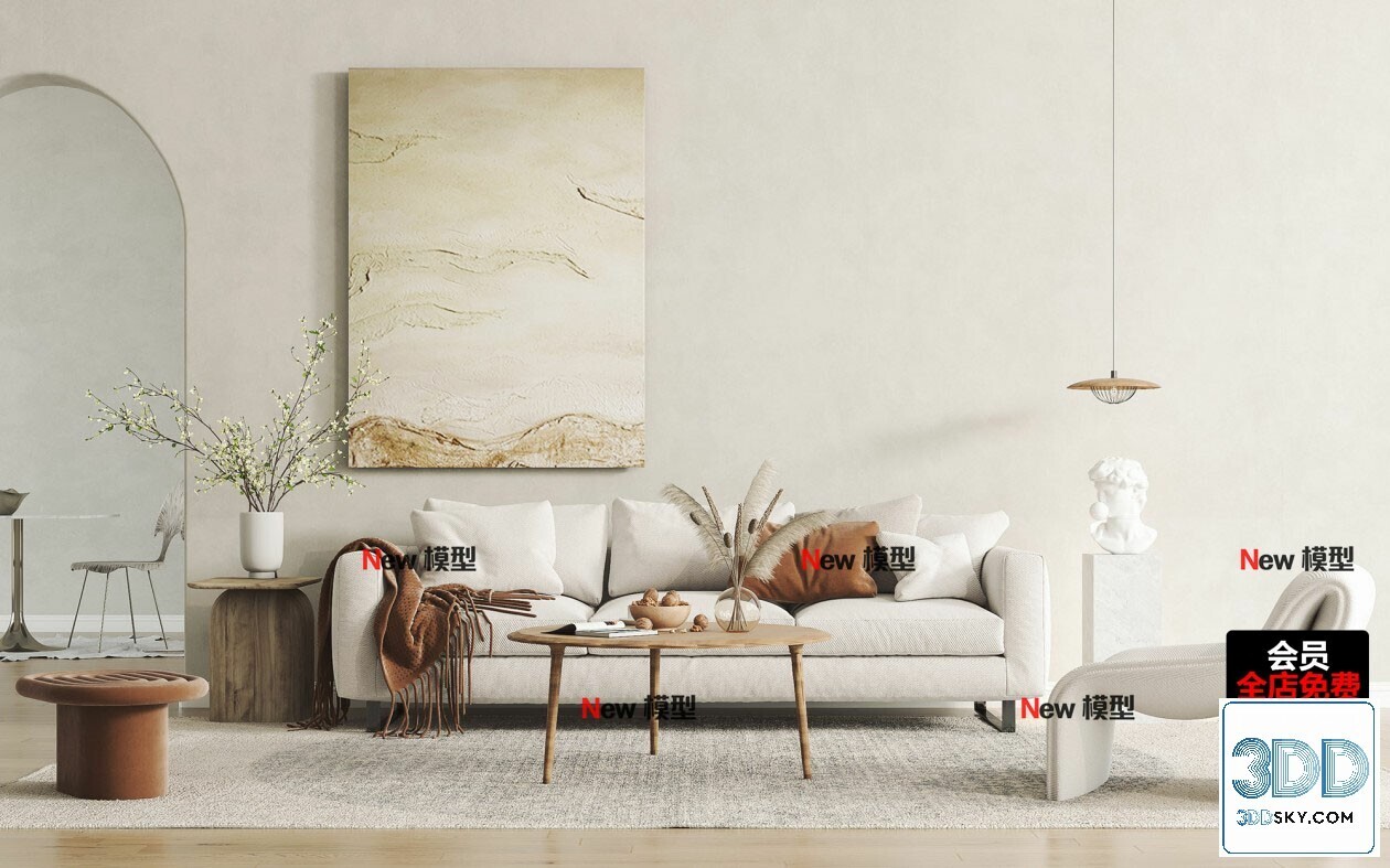 20 Living Room 3d Models Vol.25-Vray
