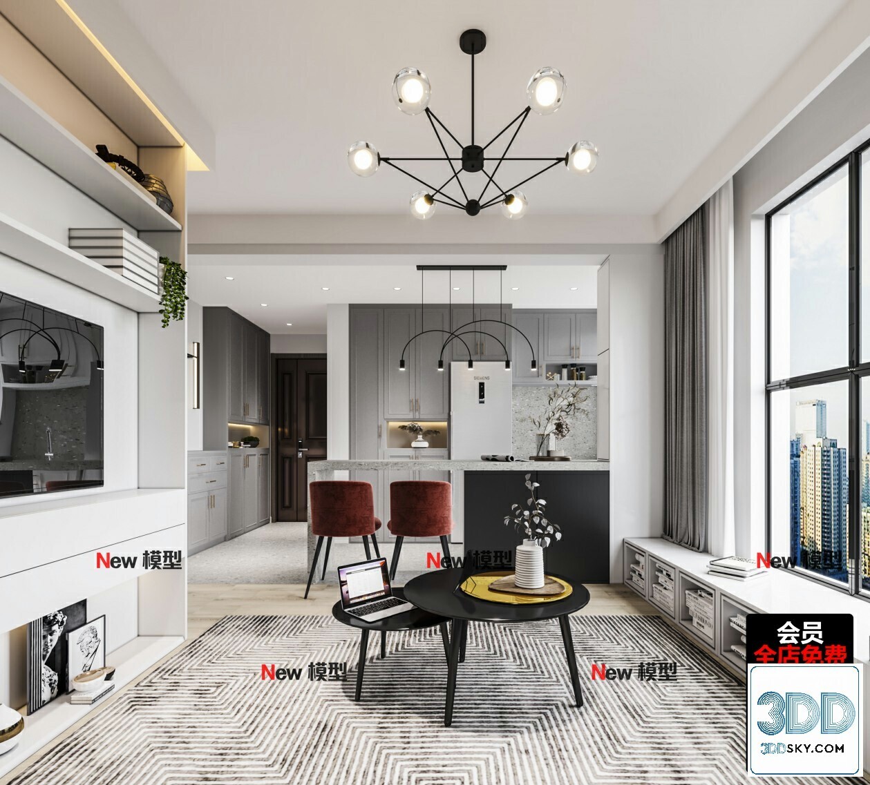 20 Living Room 3d Models Vol.25-Vray