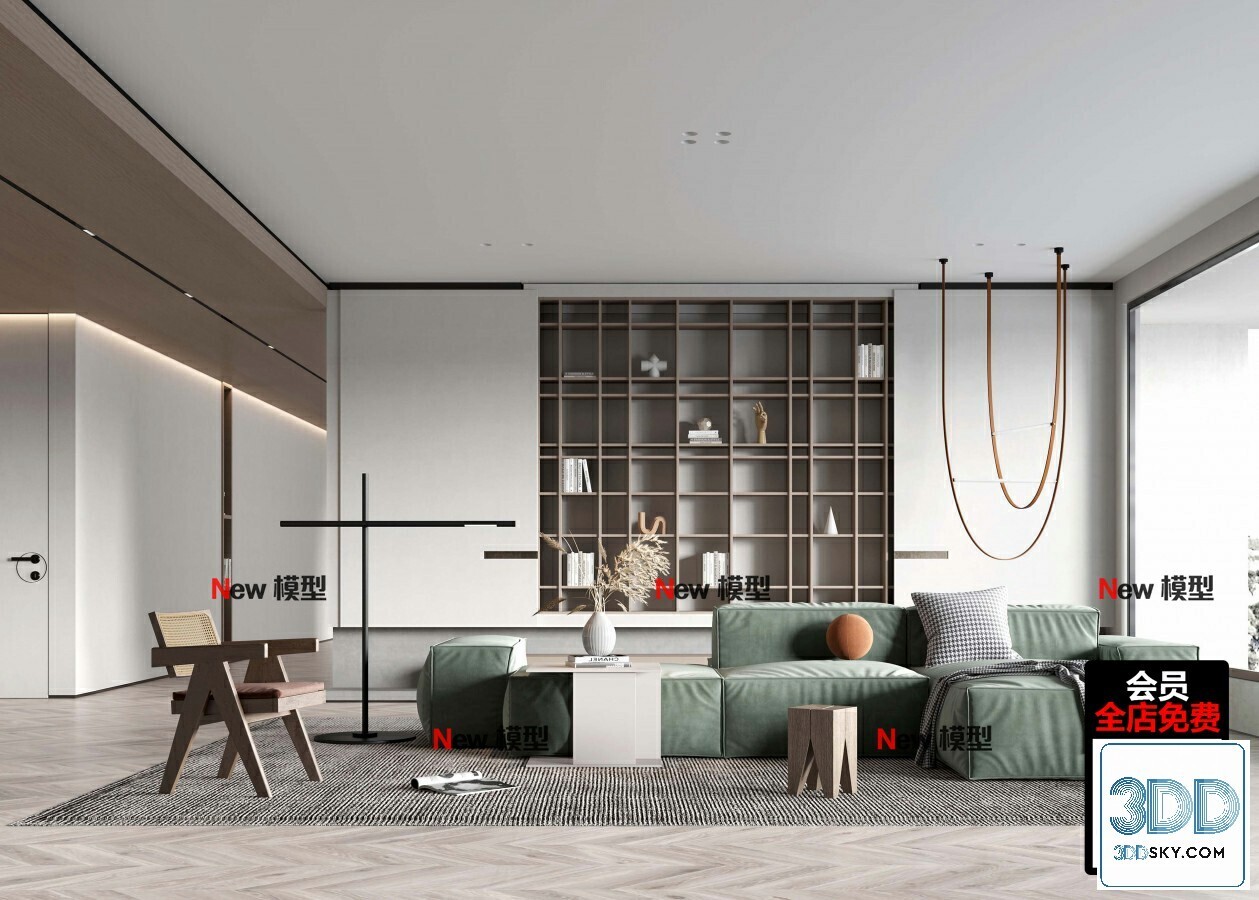20 Living Room 3d Models Vol.25-Vray