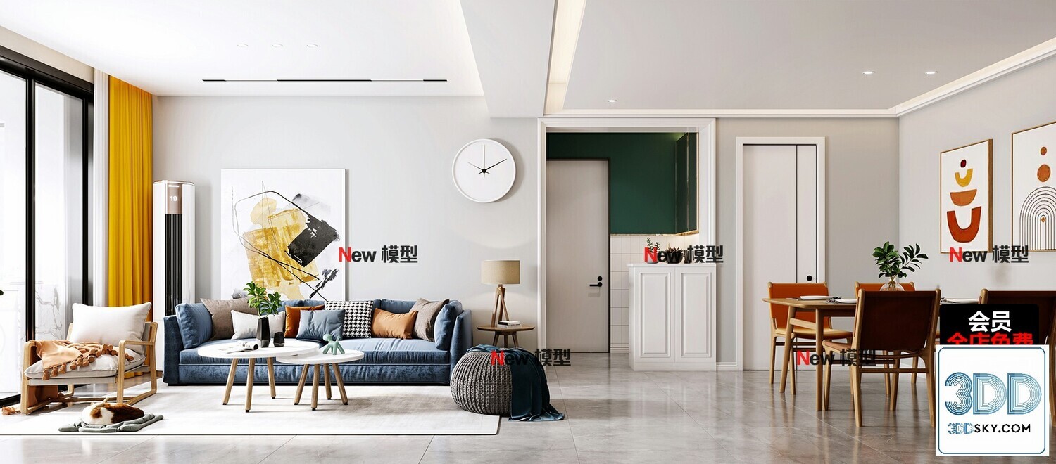 20 Living Room 3d Models Vol.25-Vray