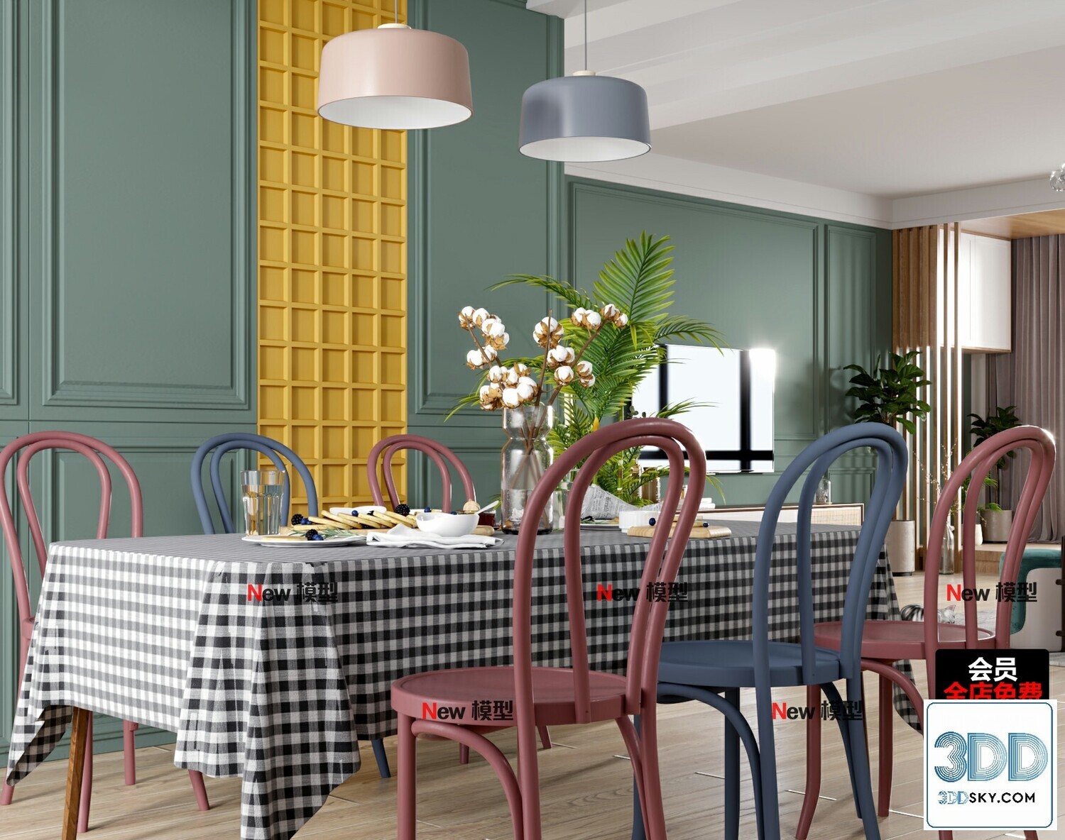 20 Living Room 3d Models Vol.25-Vray
