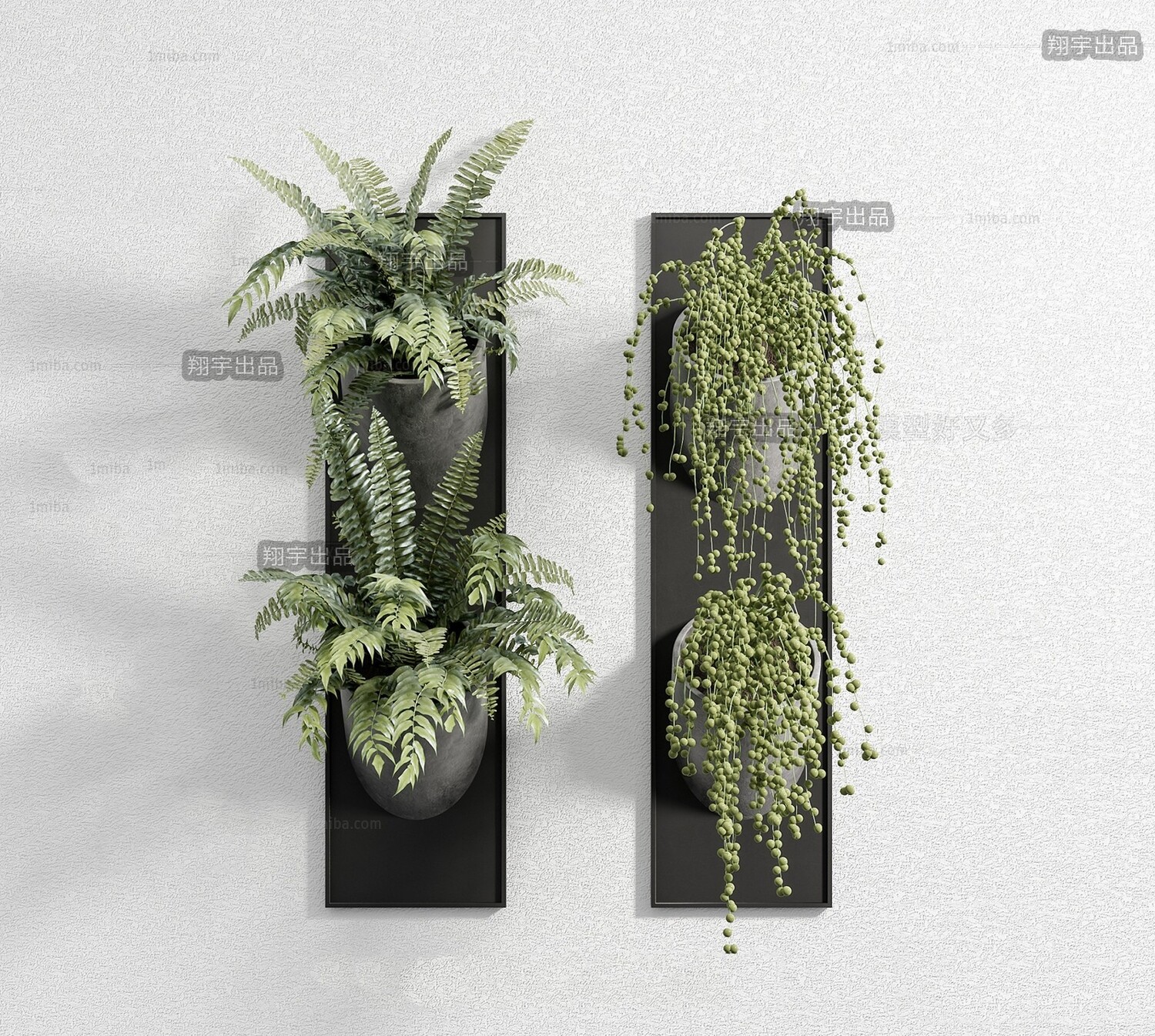 45 WALL PLANT DECOR 3D MODELS VOL.01