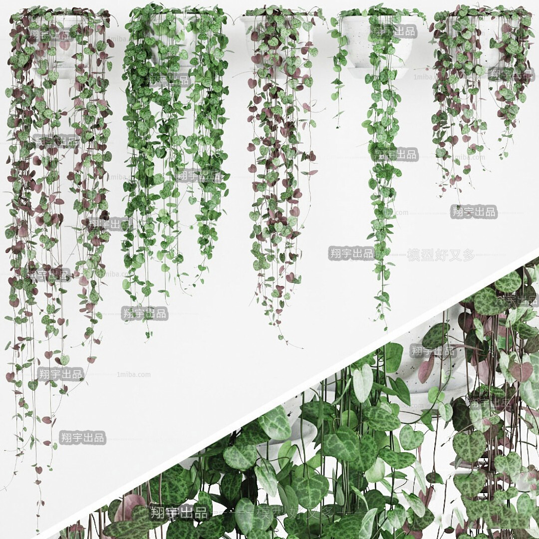 45 WALL PLANT DECOR 3D MODELS VOL.01