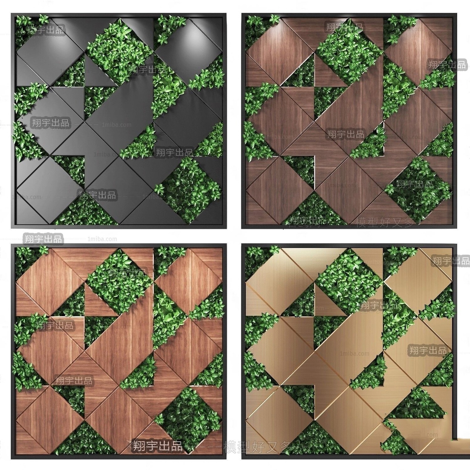 45 WALL PLANT DECOR 3D MODELS VOL.01