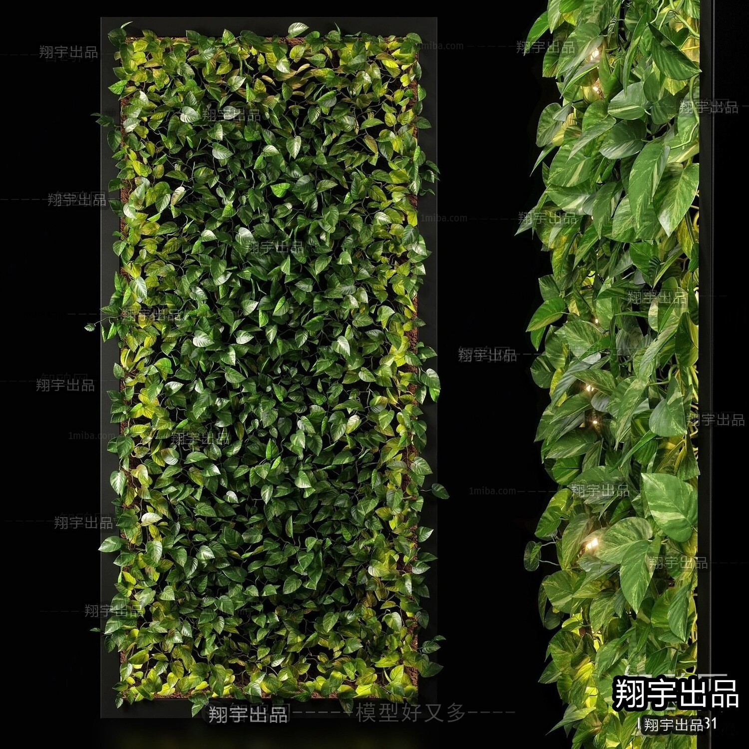 45 WALL PLANT DECOR 3D MODELS VOL.01