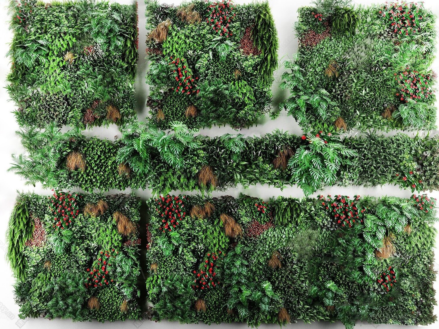 45 WALL PLANT DECOR 3D MODELS VOL.01