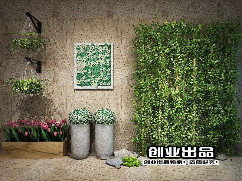 45 WALL PLANT DECOR 3D MODELS VOL.01