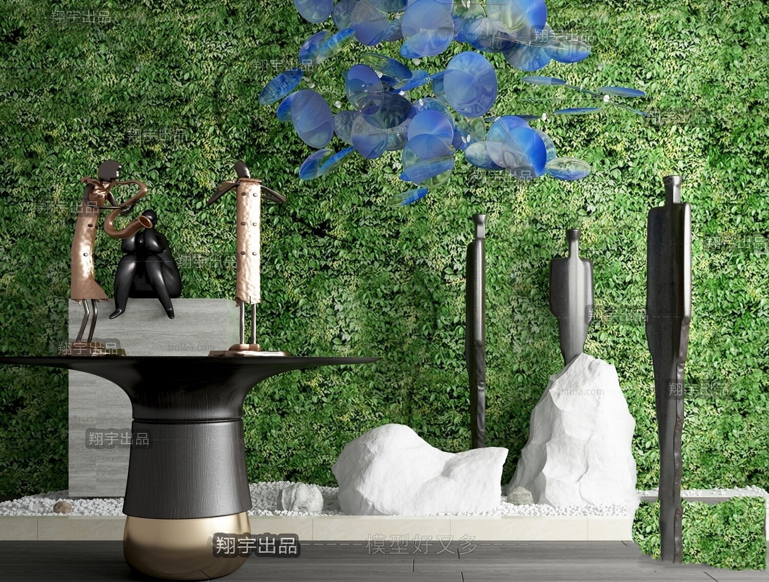 45 WALL PLANT DECOR 3D MODELS VOL.01