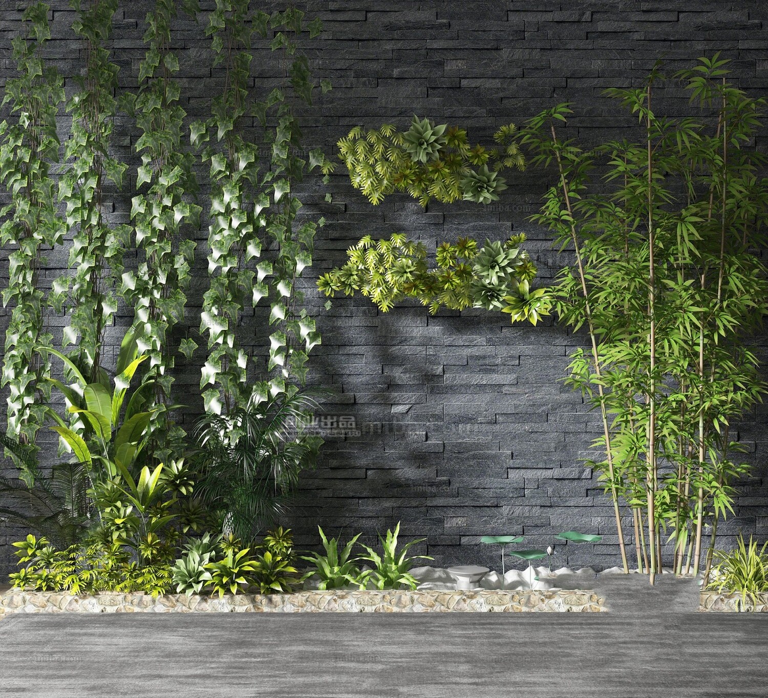 45 WALL PLANT DECOR 3D MODELS VOL.01
