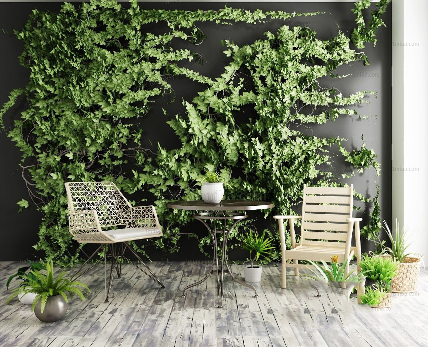 45 WALL PLANT DECOR 3D MODELS VOL.01