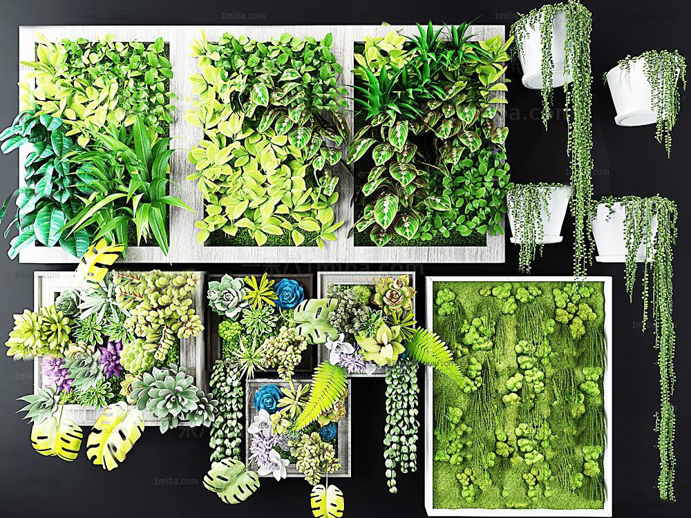 45 WALL PLANT DECOR 3D MODELS VOL.01