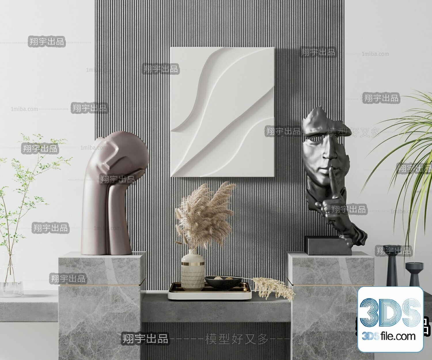 108 Decorative Statue 3d Models Vol 01