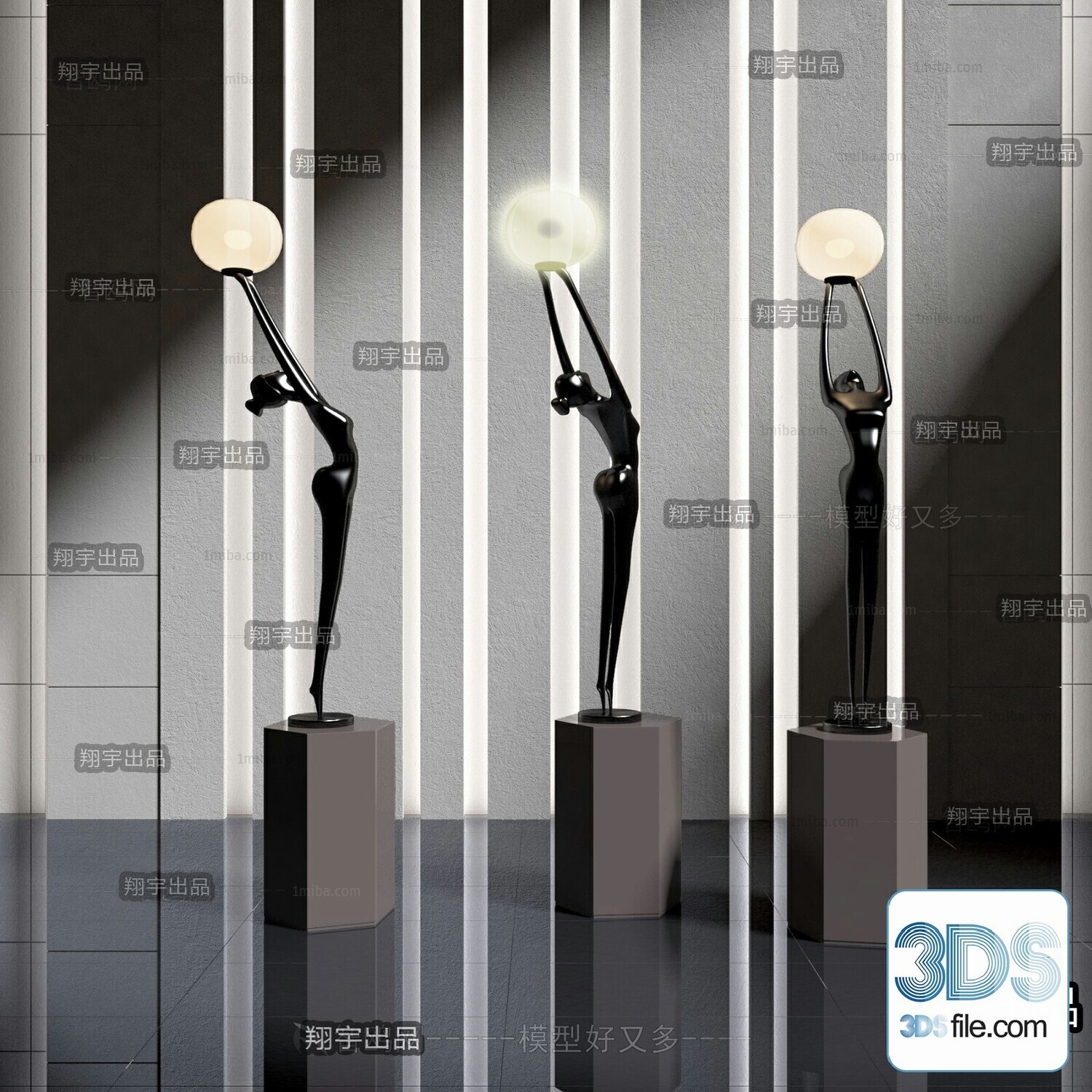 108 Decorative Statue 3d Models Vol 01