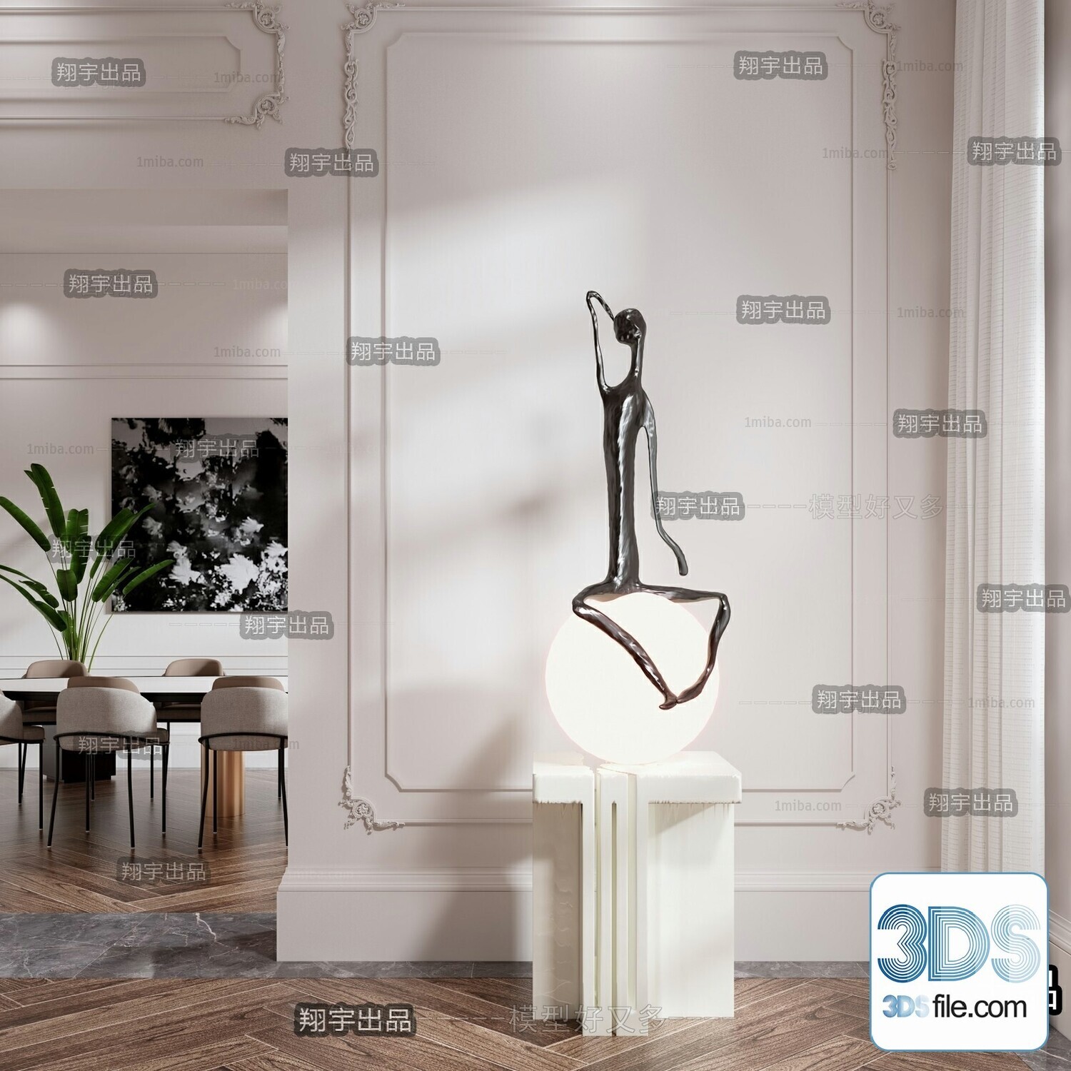 108 Decorative Statue 3d Models Vol 01