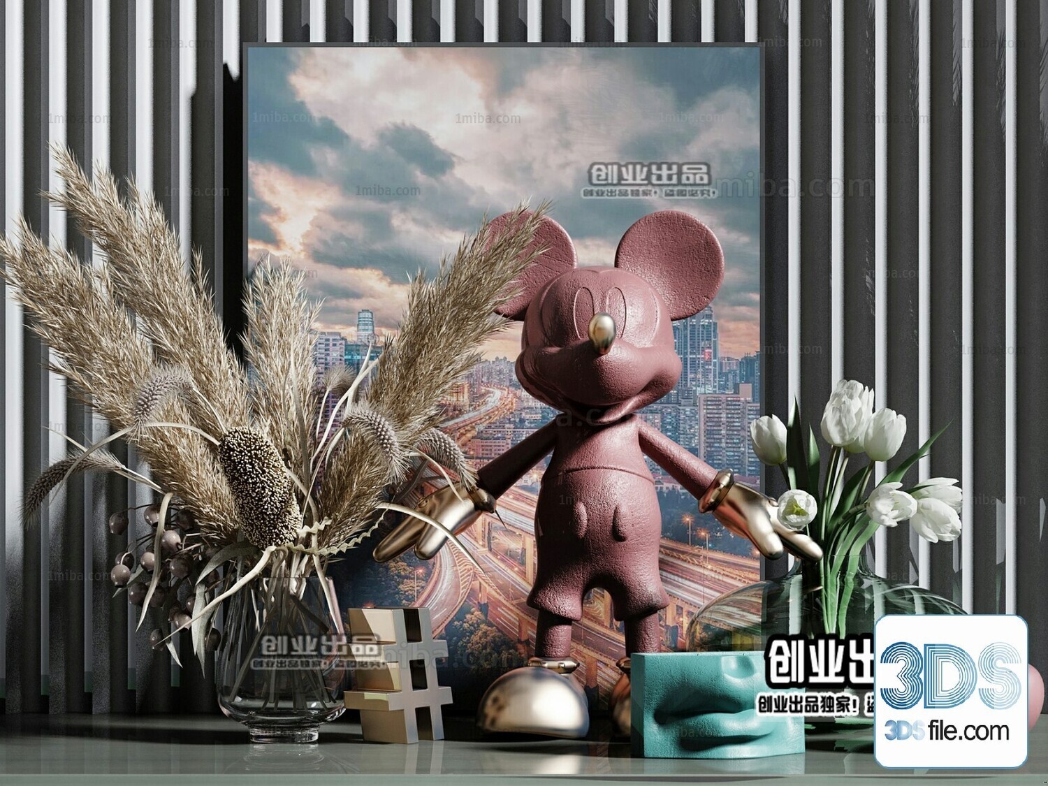 108 Decorative Statue 3d Models Vol 01