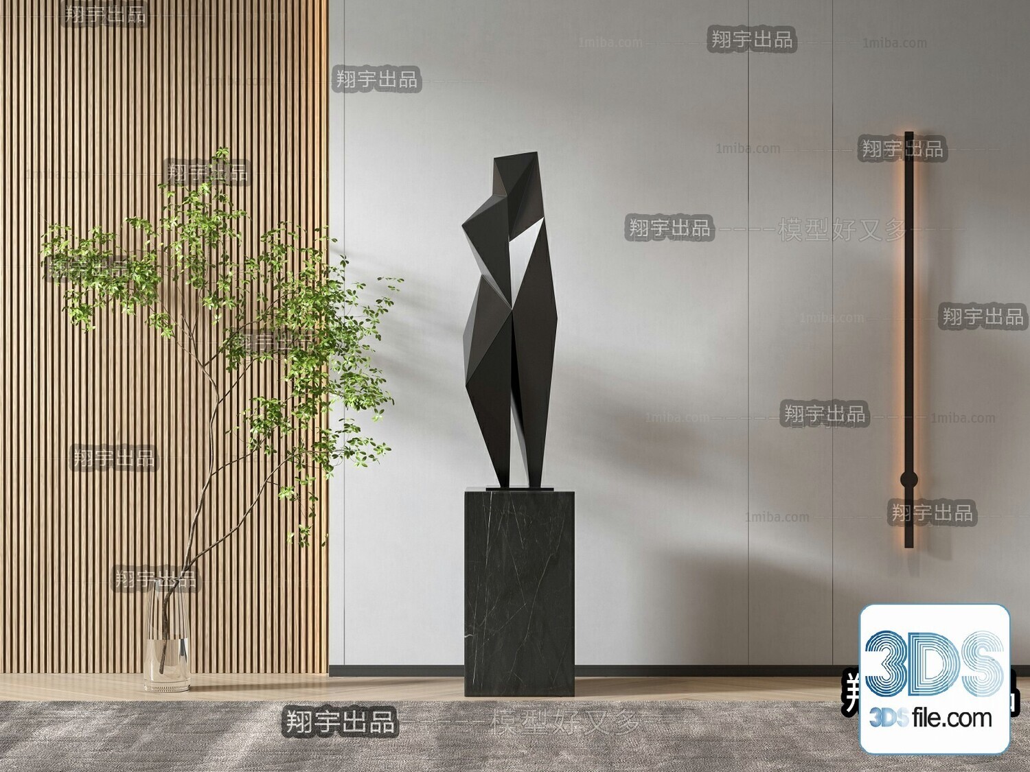 108 Decorative Statue 3d Models Vol 01