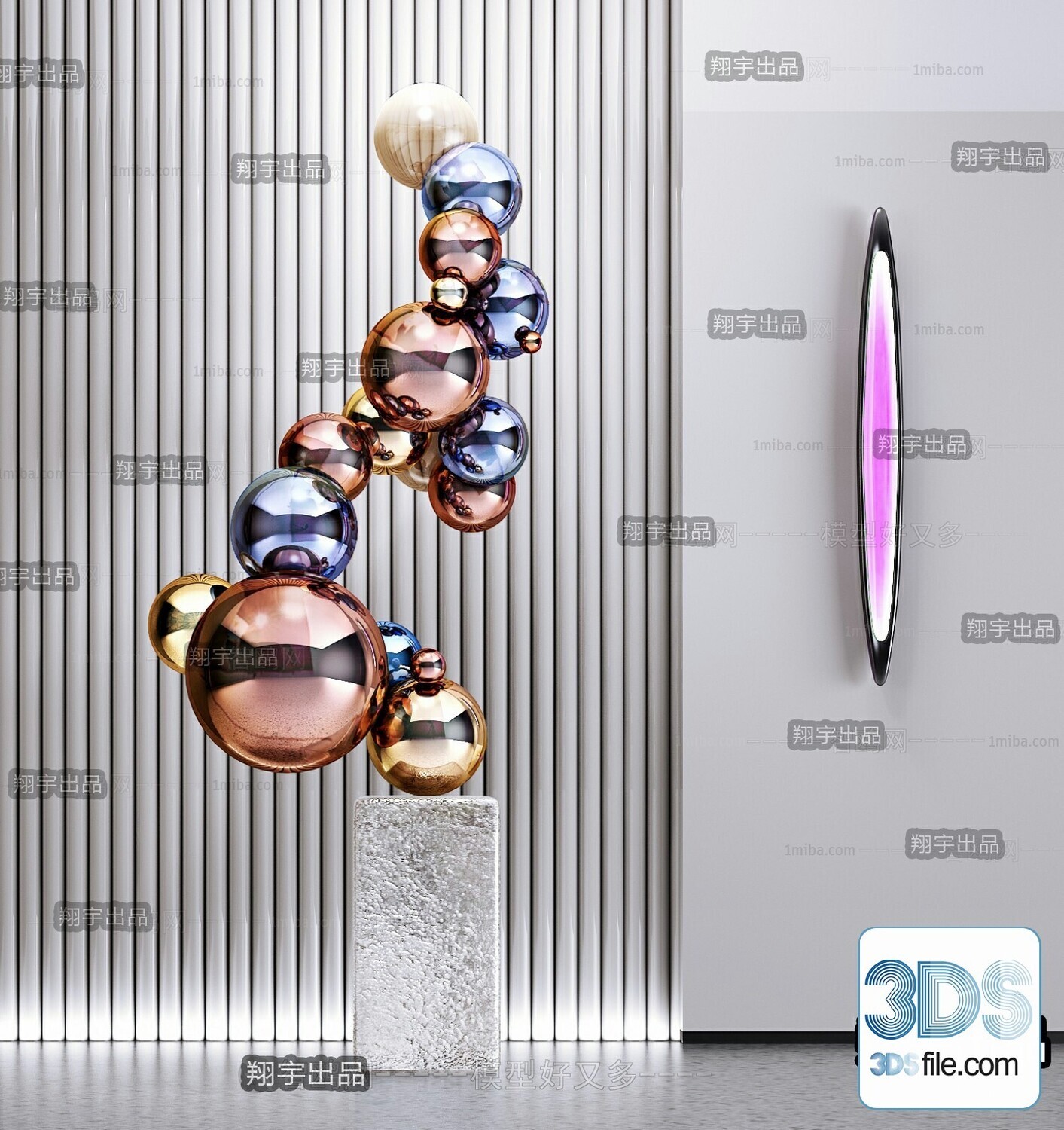 108 Decorative Statue 3d Models Vol 01