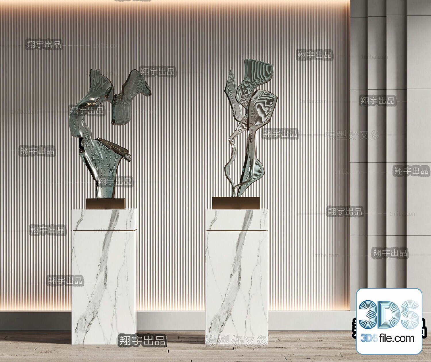 108 Decorative Statue 3d Models Vol 01