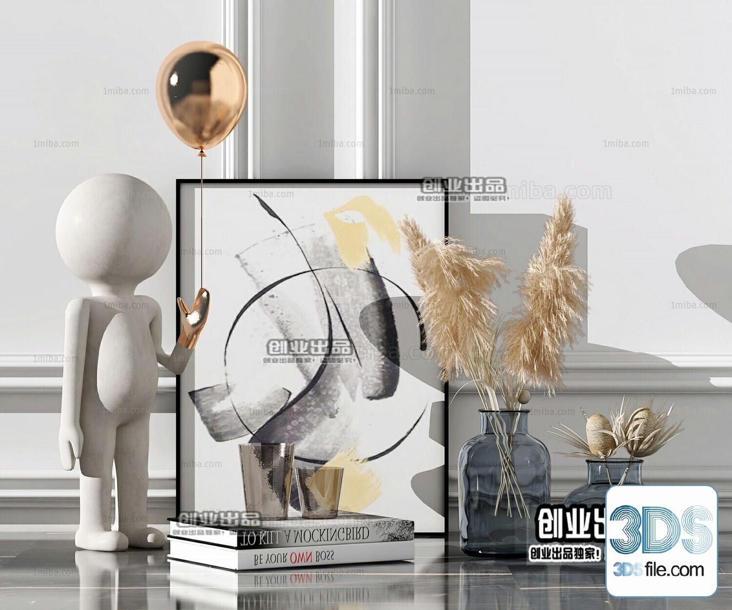 108 Decorative Statue 3d Models Vol 01