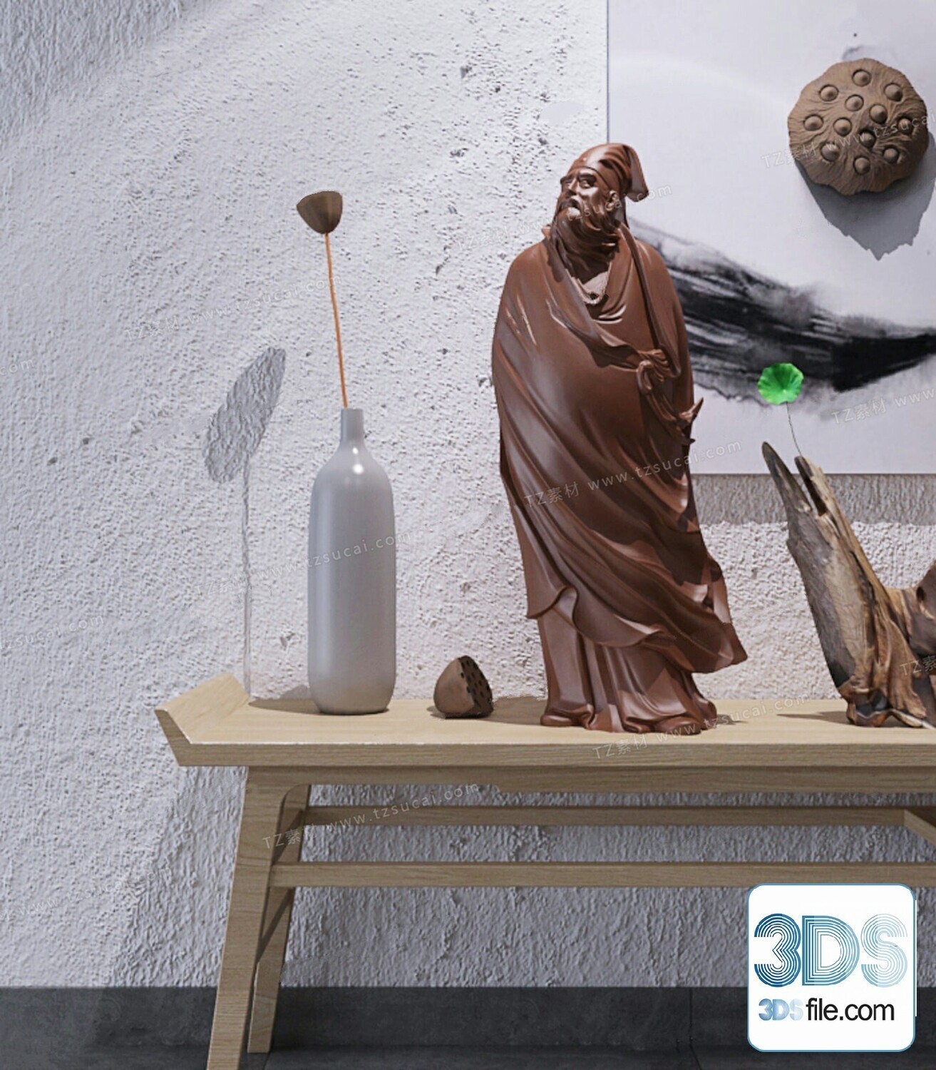 108 Decorative Statue 3d Models Vol 01