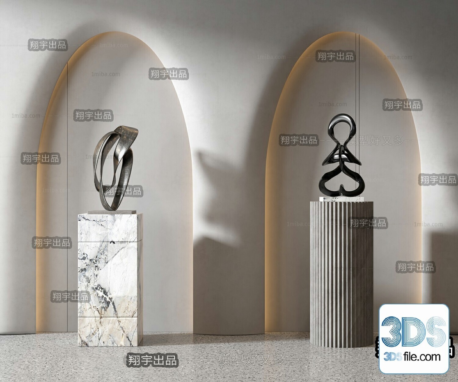 108 Decorative Statue 3d Models Vol 01