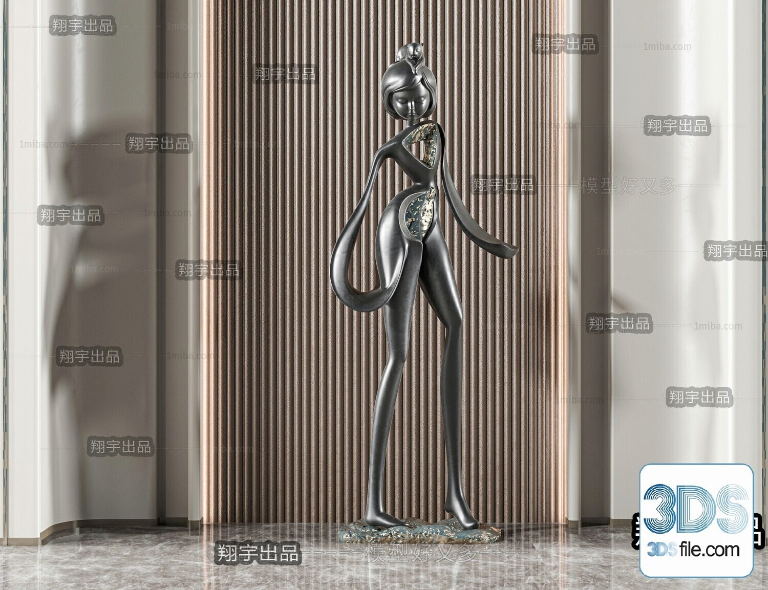 108 Decorative Statue 3d Models Vol 01