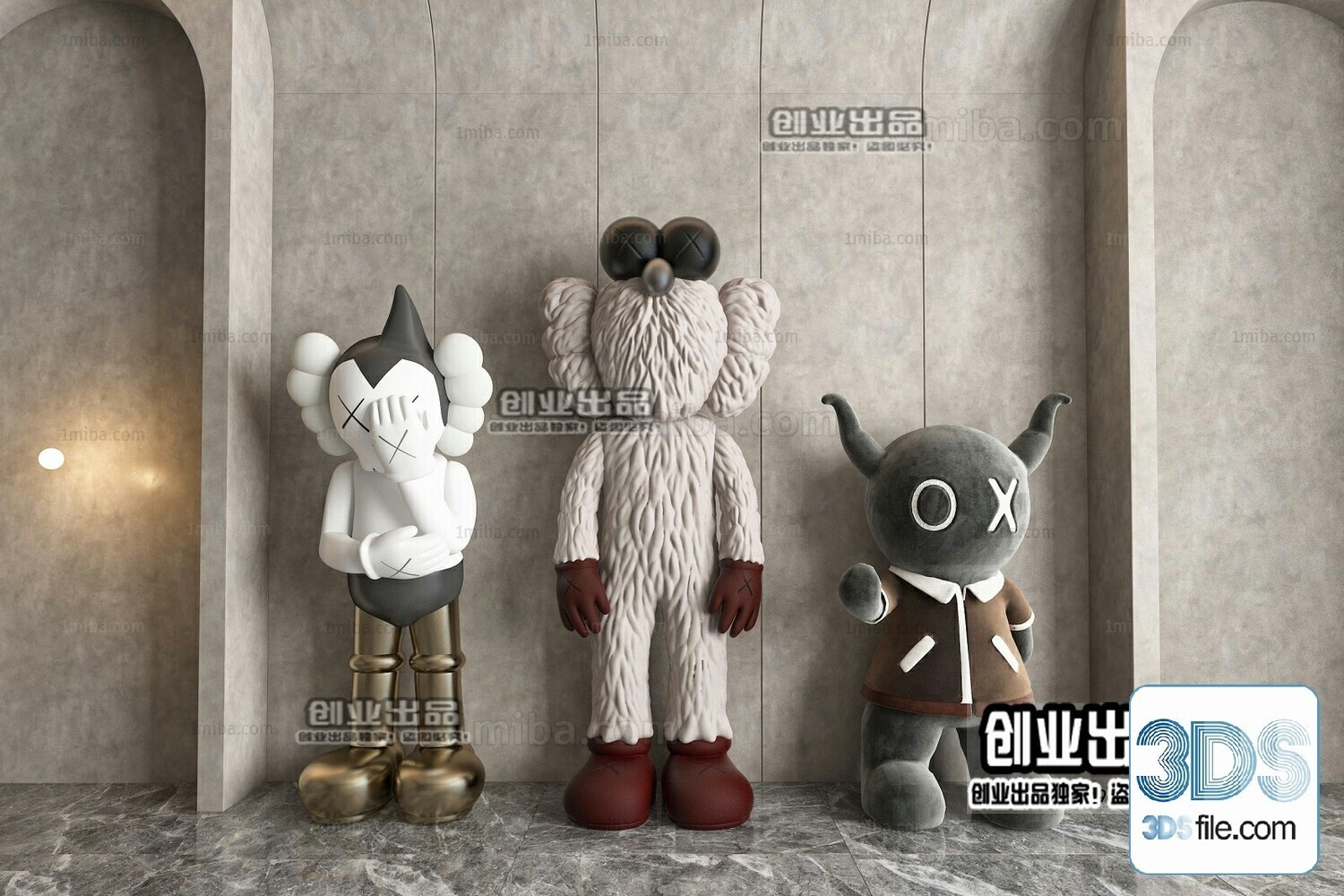 108 Decorative Statue 3d Models Vol 01